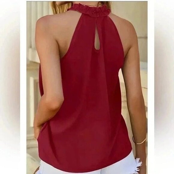Red Halter Top Size 12 - Picture 2 of 3